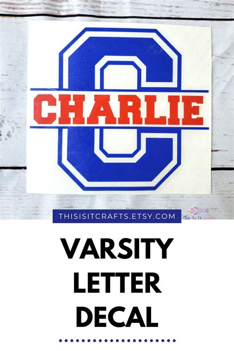 Sport Letter Decal Varsity Letter Decal Single Letter Etsy Letter