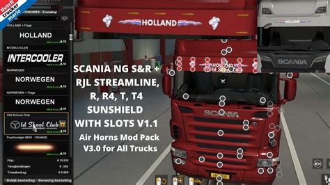 Ets Scania Ng S R Rjl R R T T Sunshield With Slots V Air