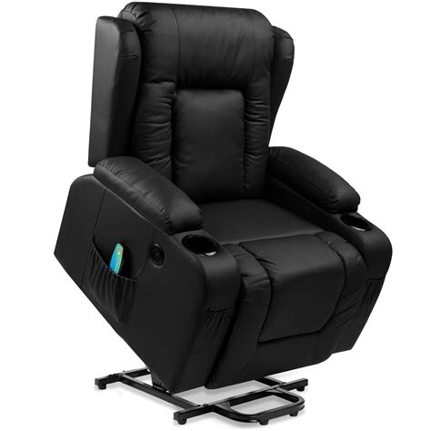 best choice products electric power lift recliner massage chair furniture w usb port heat