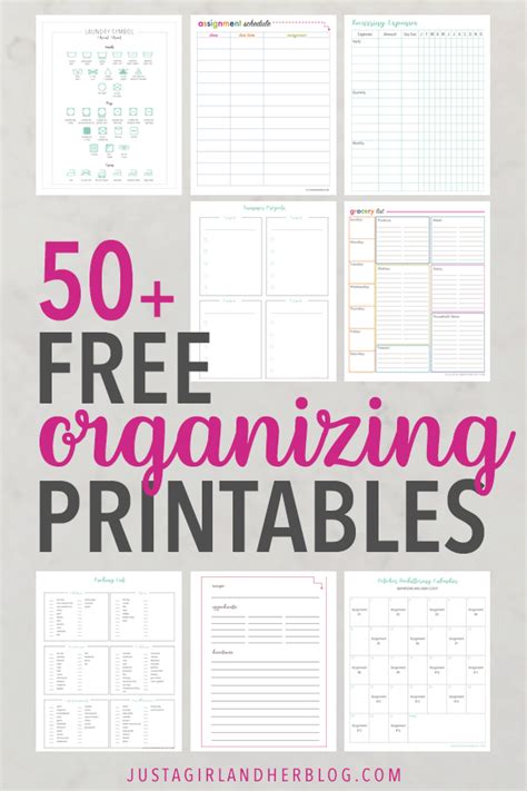 Free Printable Library 50 Free Printables To Organize Your Life
