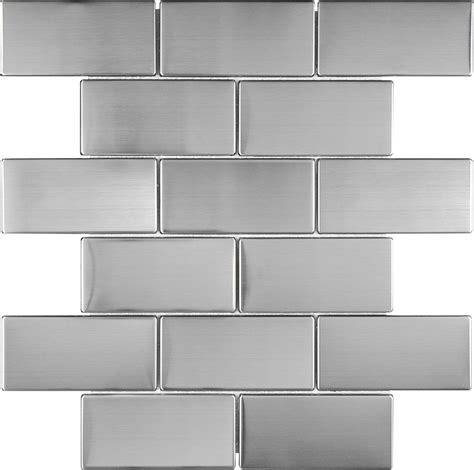 You might also like this photos. Stainless Steel Brick Mosaic Metal Wall Tile (Common: 12 ...