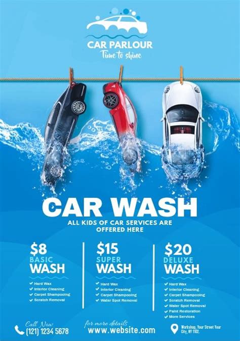 Car Wash Flyer Car Wash Services Car Wash Cleaning Service Flyer