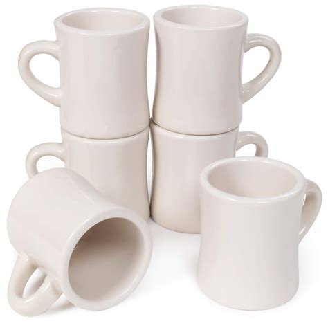 Buy 6 Pack Diner Coffee Mugs Tea Hot Beverages 10oz Classic Pure