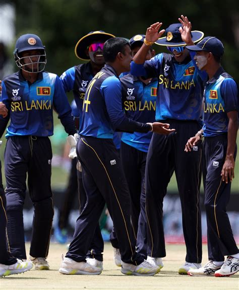 Supun Waduge Celebrates A Wicket With His Team Mates