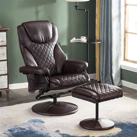 See more ideas about leather chair with ottoman, chair, leather chair. Red Barrel Studio Recliner With Ottoman, Reclining Chair ...