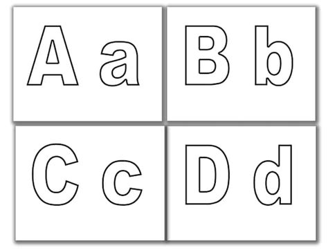 Printable Uppercase Lowercase Letters Printable Alphabet 26 Etsy