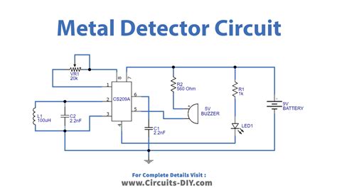 Metal Detector Circuit Using Cs209a