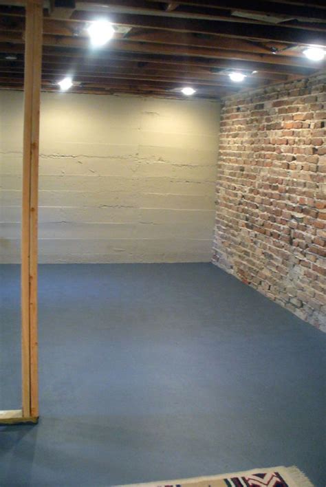 Basement flooring ideas for basement remodeling. Renovations: Painting the Basement Floor - lovely chaos