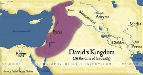 Map Of Davids Kingdom Ancient Near East