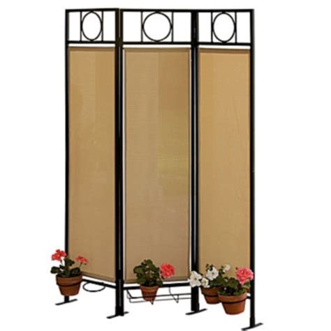 Lightweight And Portable Deck Privacy Screen Ebony Frame Sand Cloth