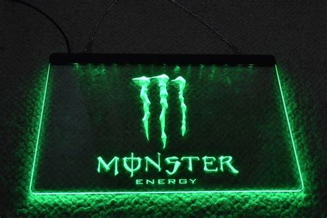 3d Engraved Monster Energy Advertising Neon Led Sign In Lewisham