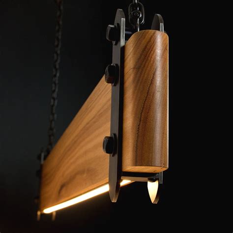 Wood Beam Led Pendant Light No1 Linear Lighting Wood Beams Linear