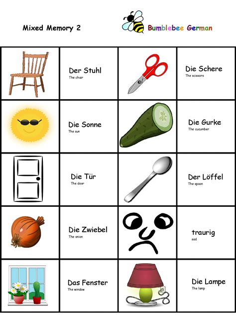 German Vocabulary For Beginners German Worksheets Worksheet Mixed Colours