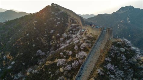 Aerial View Of Great Wall Of China Stock Photo Image Of Green