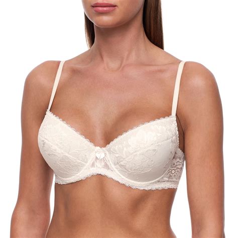 Bra By Fv Sexy Demi Half Cup Underwire Padded Lace Low Cut Plunge Ebay