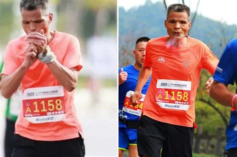 Chinese Man Goes Viral Runs Marathon While Chain Smoking