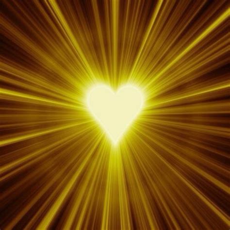 Radiating Yellow To Gold Heart Love And Light Inner Light Yellow Heart