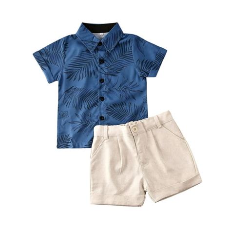 Toddler Baby Boy Short Sleeve Button Down Shirt Shorts Set 2t 3t 4t 5t