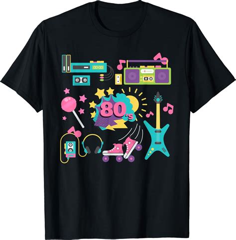 Retro 80s T Shirt Rock Band Vintage Music Theme Eighties Free