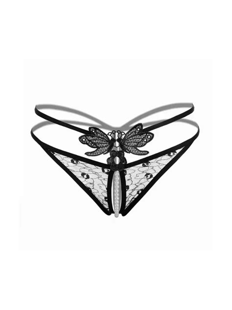 women s sexy embroidery lace thong panties with butterfly temu