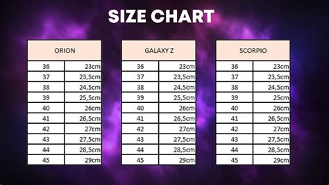 Size Chart Sepatu Johnson