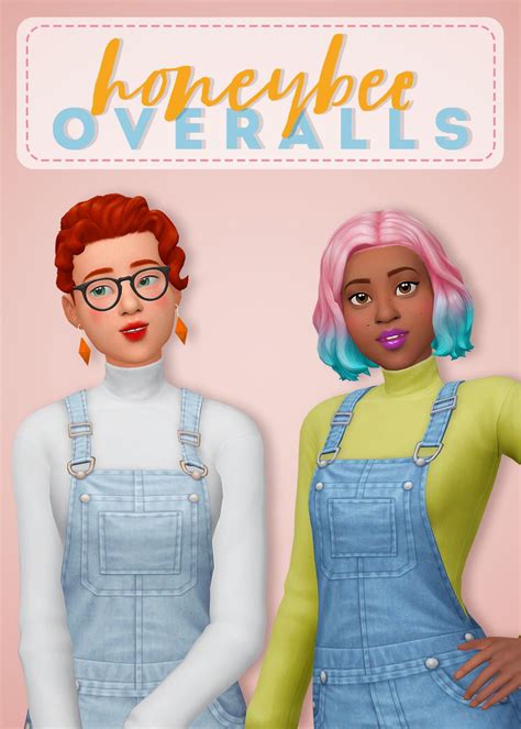 Honeybee Overalls Sims Maxis Match Sims 4