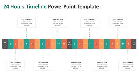 24 Hours Timeline Powerpoint Template Ppt Templates