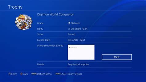 Welcome to the trophy guide for punch line. Digimon World: Next Order Platinum #30- that was a long grind : Trophies