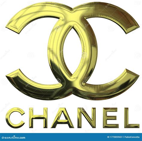 Fundo Do Logotipo Da Marca Chanel Com Efeito De Metal Dourado Foto De