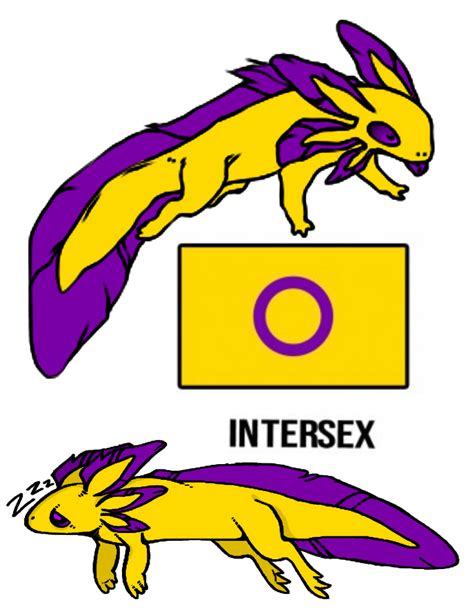 Intersex Pride Axolotl Feral Versions By Mkmdragon On Deviantart