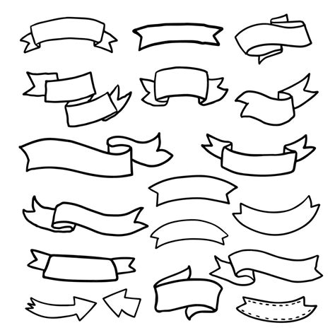 Free Vector Hand Drawn Ribbons Collection