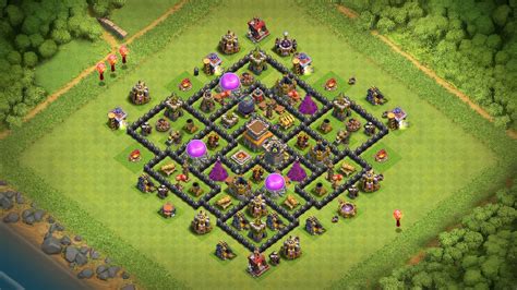 So, in this blog post we have come up with the best coc town hall th8 defense base with bomb tower 2021. Town Hall 8 Home Base Layout with Copy Link