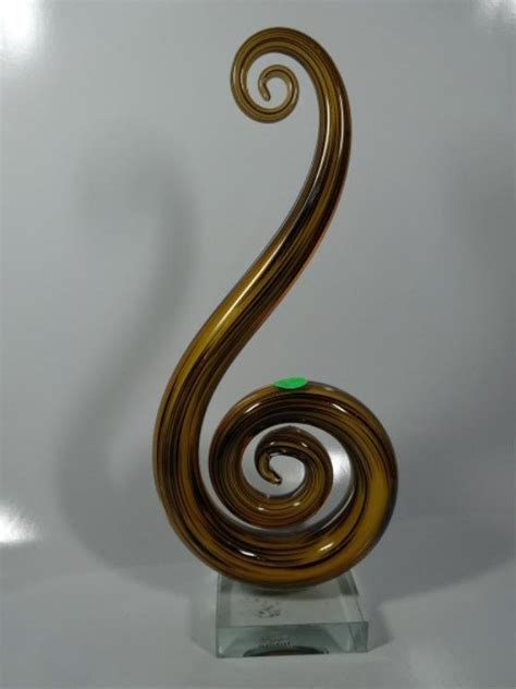 Murano Glassware Art Glass Twisted Spiral Sculpture