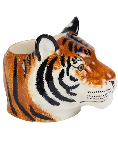 Tiger Egg Cup Face Vase Head Vase Novelty Egg Cups Tiger Face Tiger