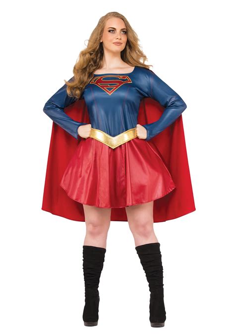 Womens Plus Size Supergirl Tv Costume Superhero Costumes