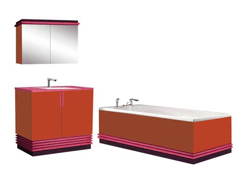 A vanity unit is a piece of furniture which includes a bathroom basin and a storage unit. new Art Deco Streamlined style lacquered wood bathroom ...