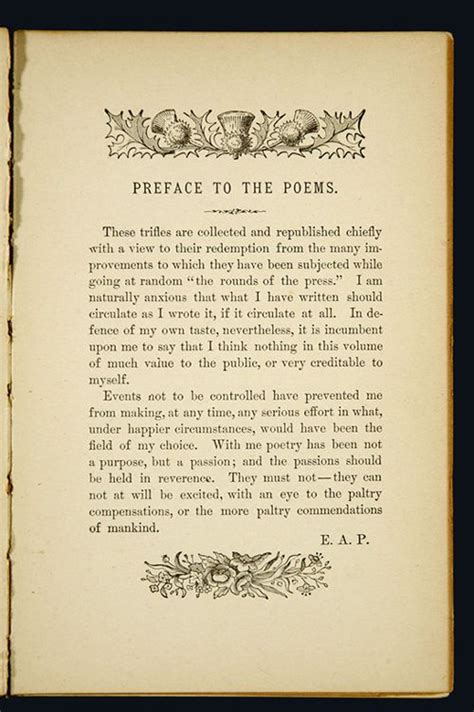 Poe Originally Wrote This Preface For His Fourth And Final Collection