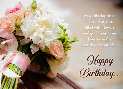 Make a big impression with beautiful, fragrant birthday flowers. A Birthday Wishes With Special Flowers Free Happy Birthday ...