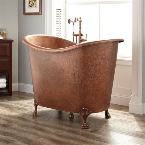 To get the most benefits from the clay and the epsom salts, i found an i began by mixing 1/2 cup of epsom salt into the water for a foot soak. 48" Abbey Copper Double-Slipper Clawfoot Soaking Tub ...