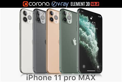 The new iphone 11 pro and iphone 11 pro max just dropped today. Apple iPhone 11 Pro Max All colors 3D | CGTrader