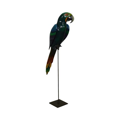 Sergio Bustamante Large Paper Mache Parrot Sculpture On Stand Chairish