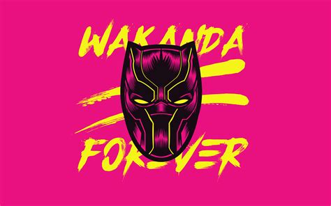 3840x2400 Resolution Black Panther Wakanda Forever 4k Minimalist Art
