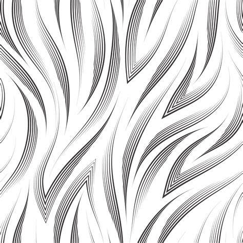 Monochrome Seamless Vector Pattern Of Angles And Flowing Thin Lines