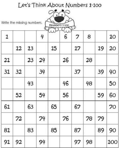 Grade 1 Math Worksheets Missing Numbers