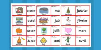 Free French Months Loop Cards Teacher Made