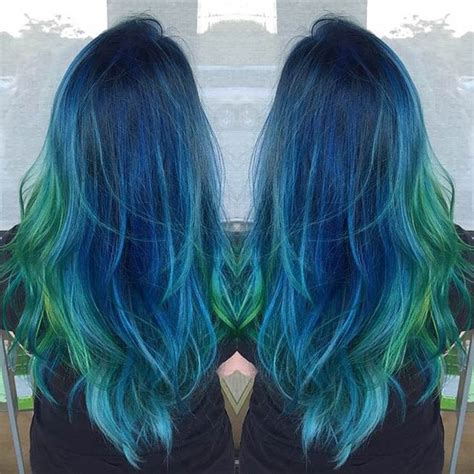 Reroot mohair dark blue to gray blue gradient.the length of curls is 9 inches; 29 Blue Hair Color Ideas for Daring Women | Page 2 of 3 ...