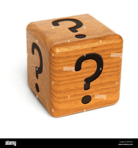Wooden Dice With Question Marks Stock Photo Alamy