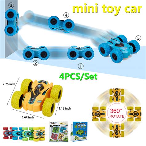 Kingshop 4 Pack Push And Go Toy Cars For Toddlersfriction Powered Car