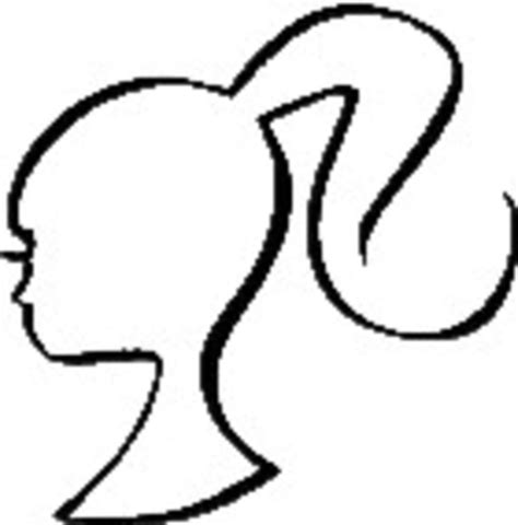 Barbie Head Silhouette At Free For Personal Use