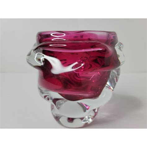 Vintage Sanyu Glass Aka Fantasy Glass Vase Chairish